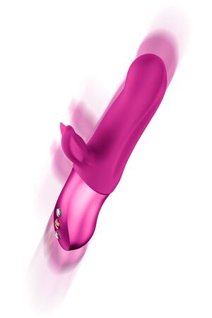 Лиловый вибратор-пульсатор Bi Stronic Fusion - 21,9 см.